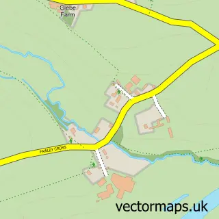 Street map sample of How Caple, Herefordshire