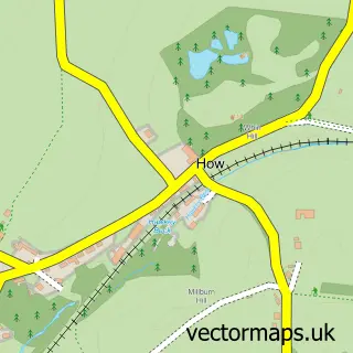 Street map sample of How Mill, Cumbria