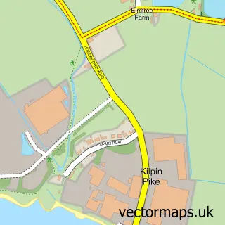 Street map sample of Howdendyke, East Riding of Yorkshire