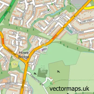 Street map sample of Howe Bridge, Greater Manchester