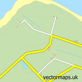 Street map sample of Hoxa, Orkney
