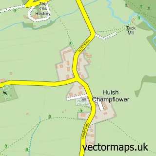 Street map sample of Huish Champflower, Somerset