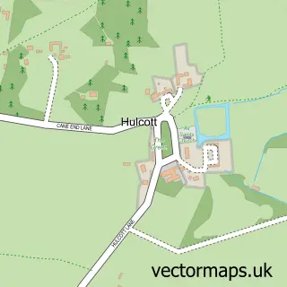 Street map sample of Hulcott, Buckinghamshire