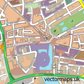 Street map sample of Hull, East Riding of Yorkshire