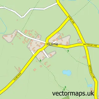 Street map sample of Hulme, Staffordshire
