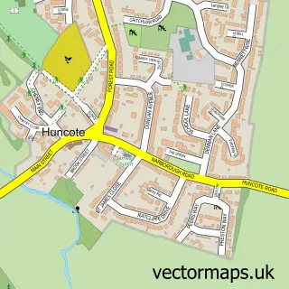 Street map sample of Huncote, Leicestershire