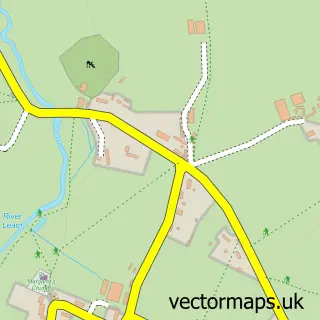 Street map sample of Hunningham, Warwickshire