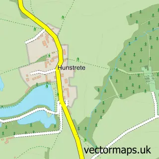 Street map sample of Hunstrete, Somerset
