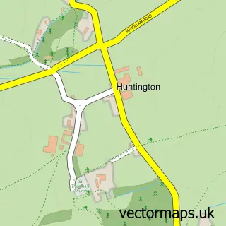 Street map sample of Huntington, Herefordshire