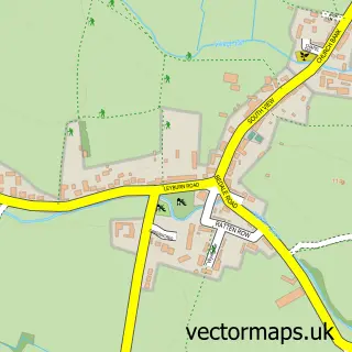 Street map sample of Hunton, North Yorkshire