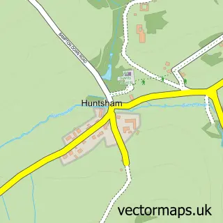 Street map sample of Huntsham, Devon