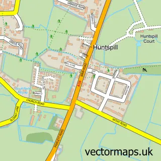 Street map sample of Huntspill, Somerset