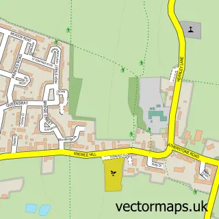 Street map sample of Hurley, Warwickshire