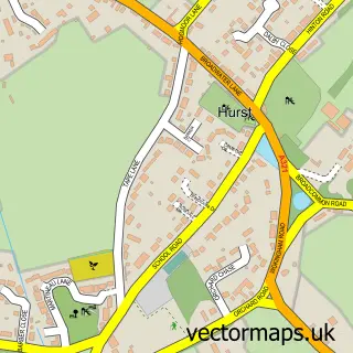 Street map sample of Hurst, Berkshire