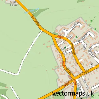 Street map sample of Husbands Bosworth, Leicestershire