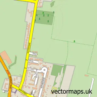 Street map sample of Hutton Cranswick, East Riding of Yorkshire