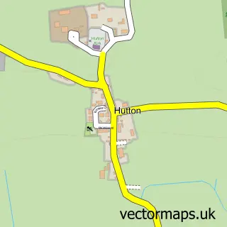 Street map sample of Hutton, Berwickshire