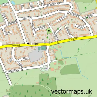 Street map sample of Hutton, Somerset