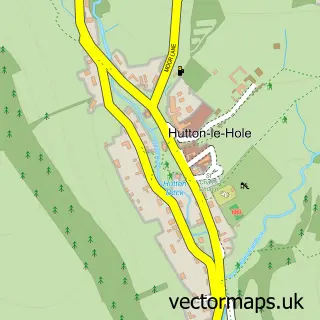 Street map sample of Hutton-le-Hole, North Yorkshire