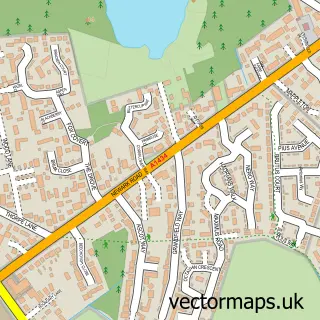 Street map sample of Hykeham Moor, Lincolnshire