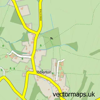 Street map sample of Ibberton, Dorset