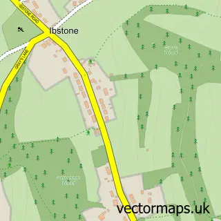 Street map sample of Ibstone, Buckinghamshire