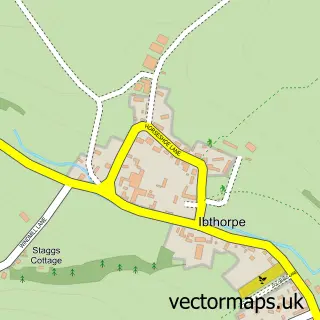 Street map sample of Ibthorpe, Hampshire