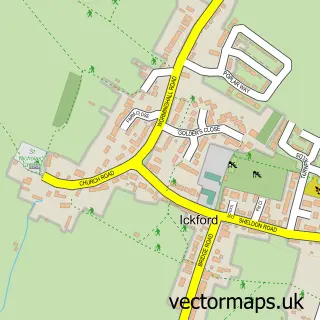 Street map sample of Ickford, Buckinghamshire