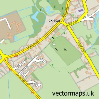 Street map sample of Ickleton, Cambridgeshire