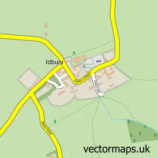 Street map sample of Idbury, Oxfordshire