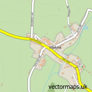 Street map sample of Ideford, Devon
