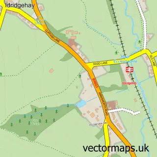 Street map sample of Idridgehay, Derbyshire