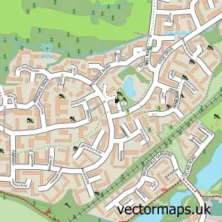 Street map sample of Ifield West, West Sussex