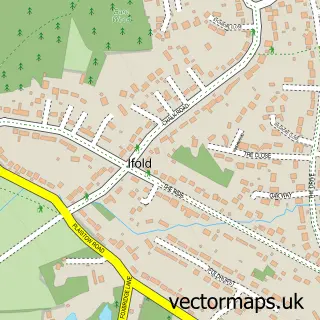 Street map sample of Ifold, West Sussex