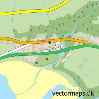 Street map sample of Ùige, Ross and Cromarty