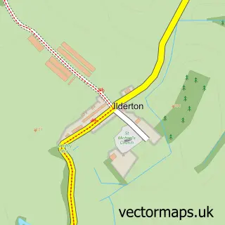 Street map sample of Ilderton, Northumberland
