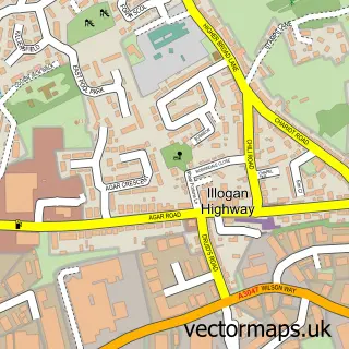 Street map sample of Illogan Highway, Cornwall