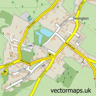 Street map sample of Ilmington, Warwickshire