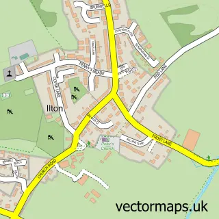 Street map sample of Ilton, Somerset
