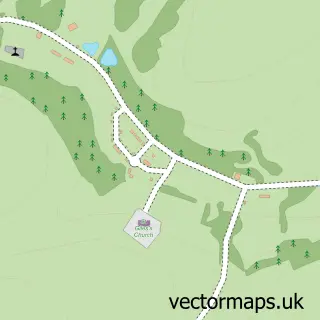 Street map sample of Imber, Wiltshire