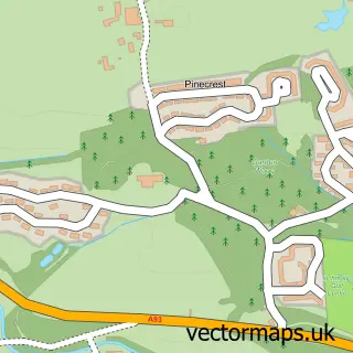 Street map sample of Inchmarlo, Kincardineshire