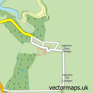 Street map sample of Ingleston, Dumfries