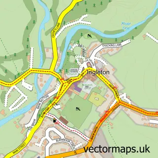 Street map sample of Ingleton, North Yorkshire