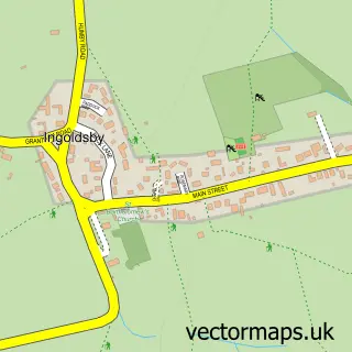 Street map sample of Ingoldsby, Lincolnshire