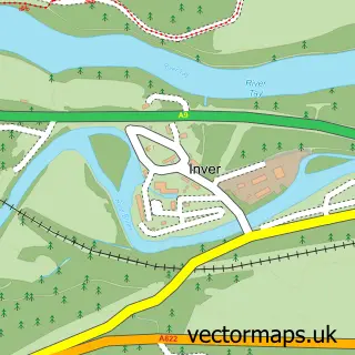 Street map sample of Inver, Perth and Kinross