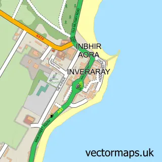 Street map sample of Inveraray, Argyll and Bute