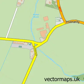 Street map sample of Inverarity, Angus