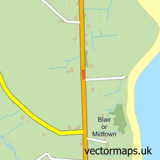 Street map sample of Inverasdale, Ross and Cromarty