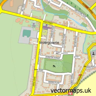 Street map sample of Invergowrie, Perth and Kinross