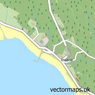 Street map sample of Inverie, Inverness